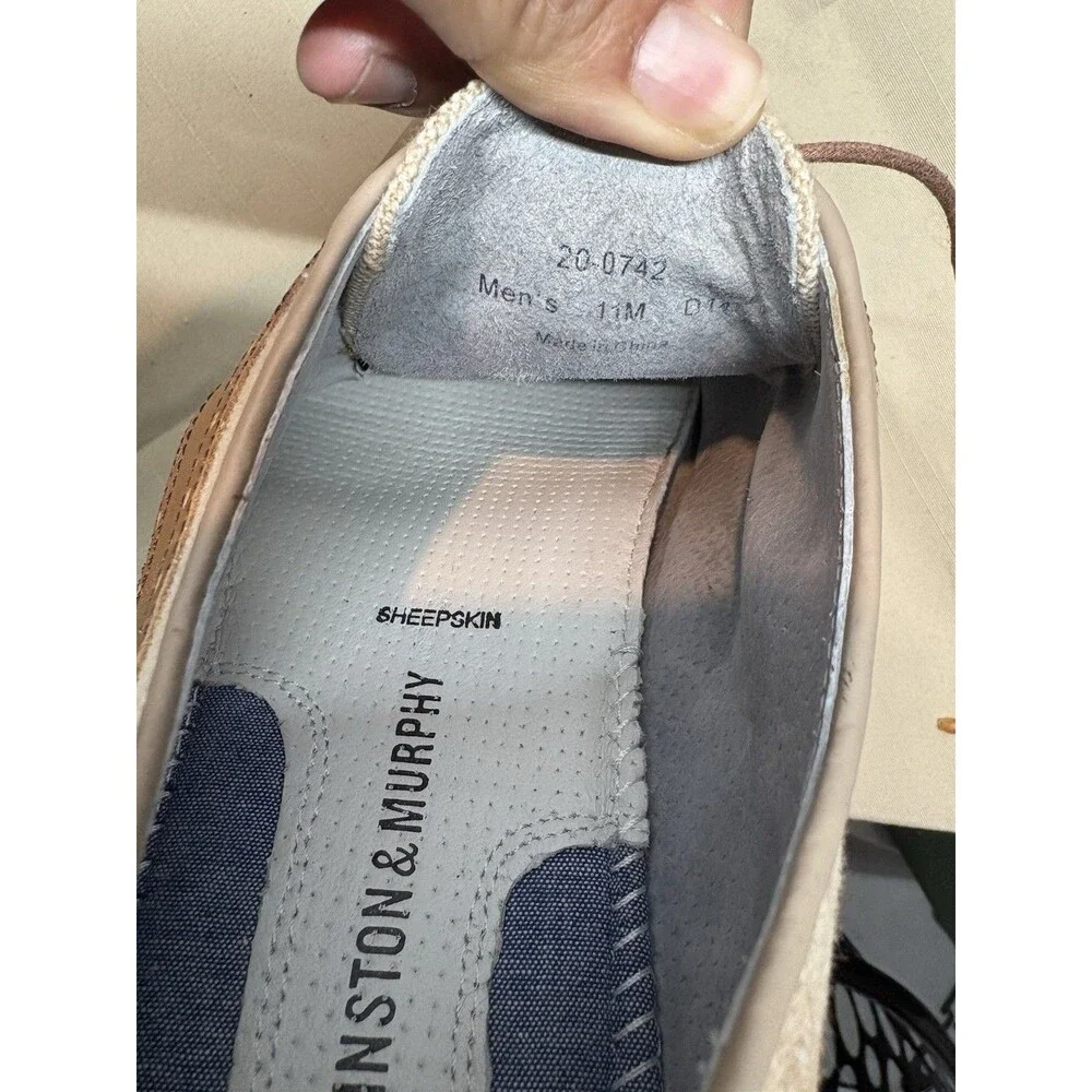 Johnston & Murphy Men’s Flex System Oxford Shoes - Tan/Beige - Size 11M
